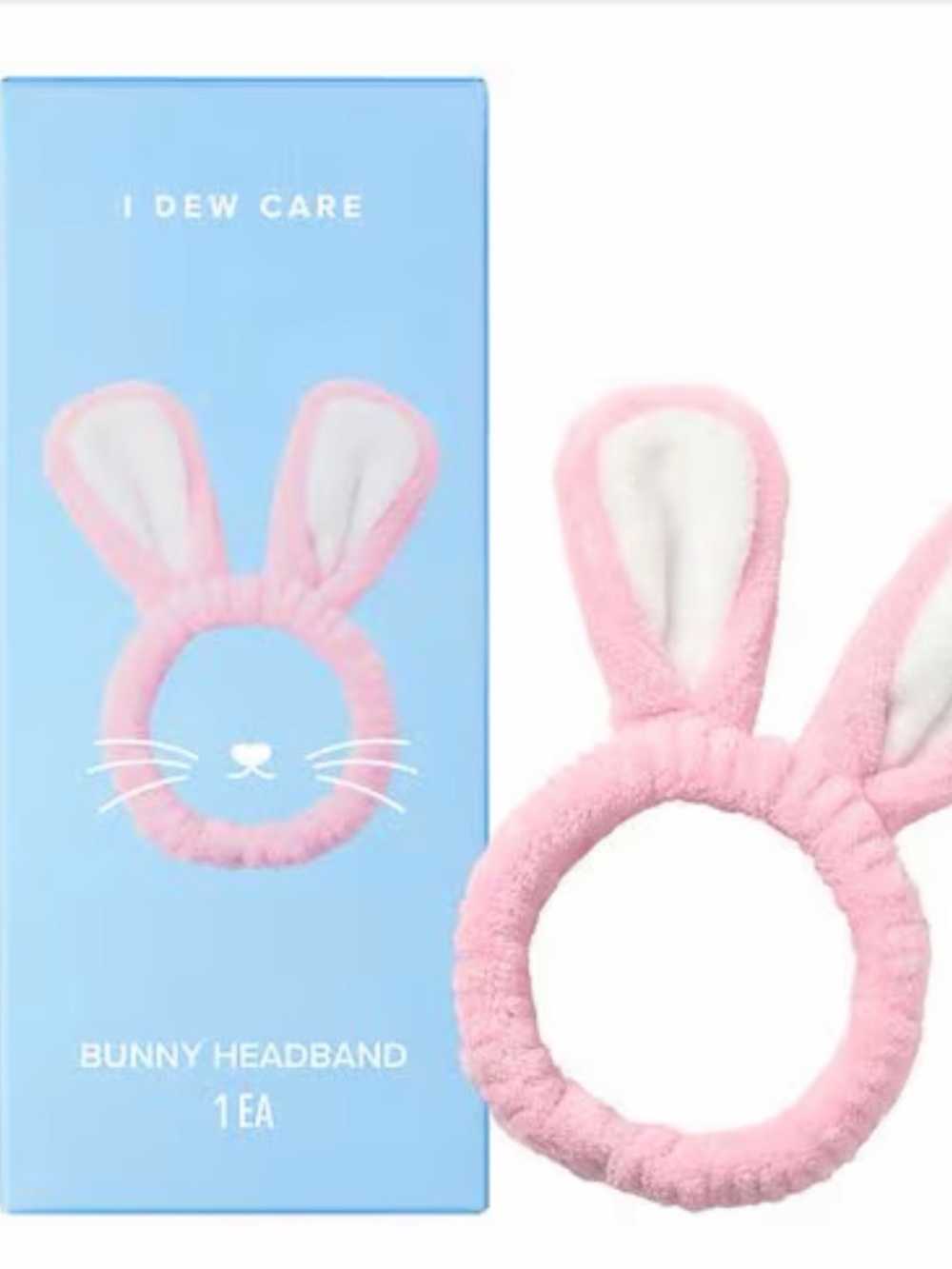 I Dew Care Pink Bunny Ear Headband